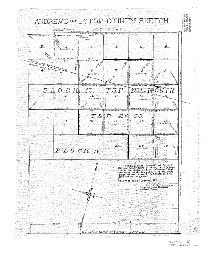 11416, Ector County Sketch File 2, General Map Collection