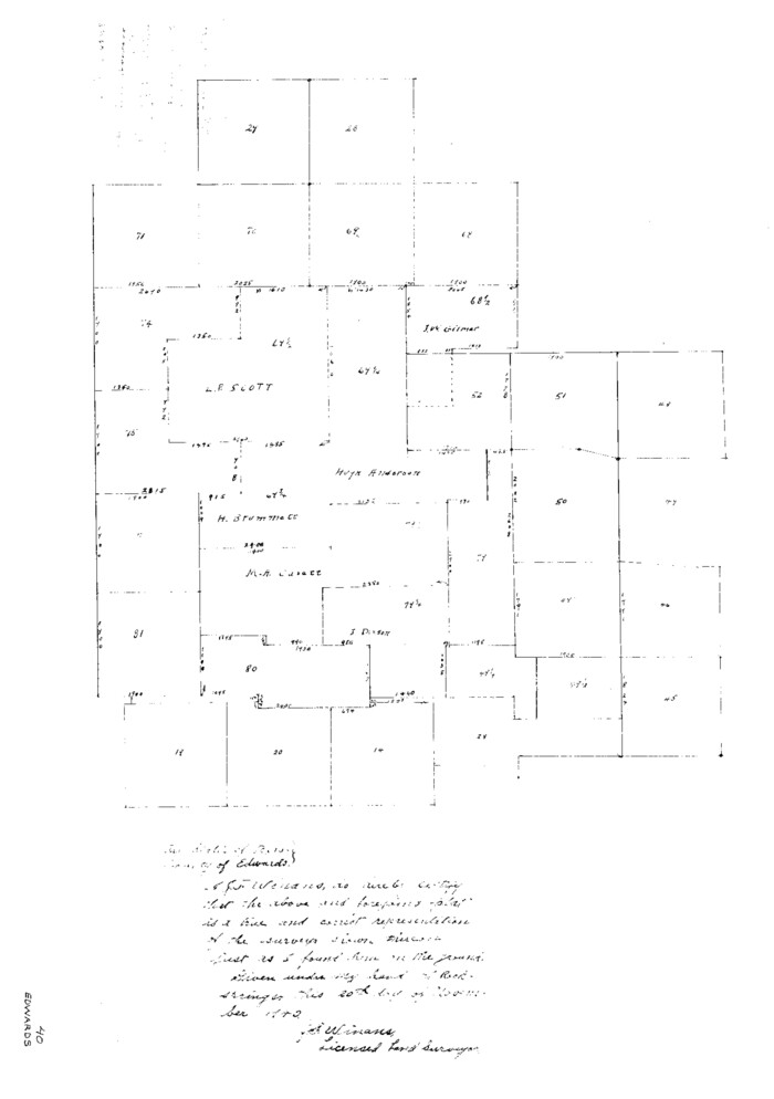 11438, Edwards County Sketch File 40, General Map Collection
