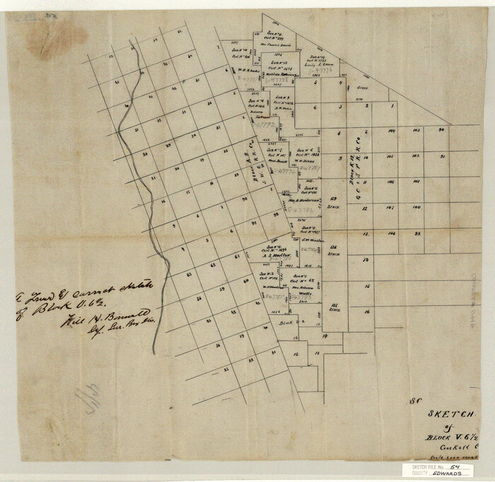 11447, Edwards County Sketch File 54, General Map Collection