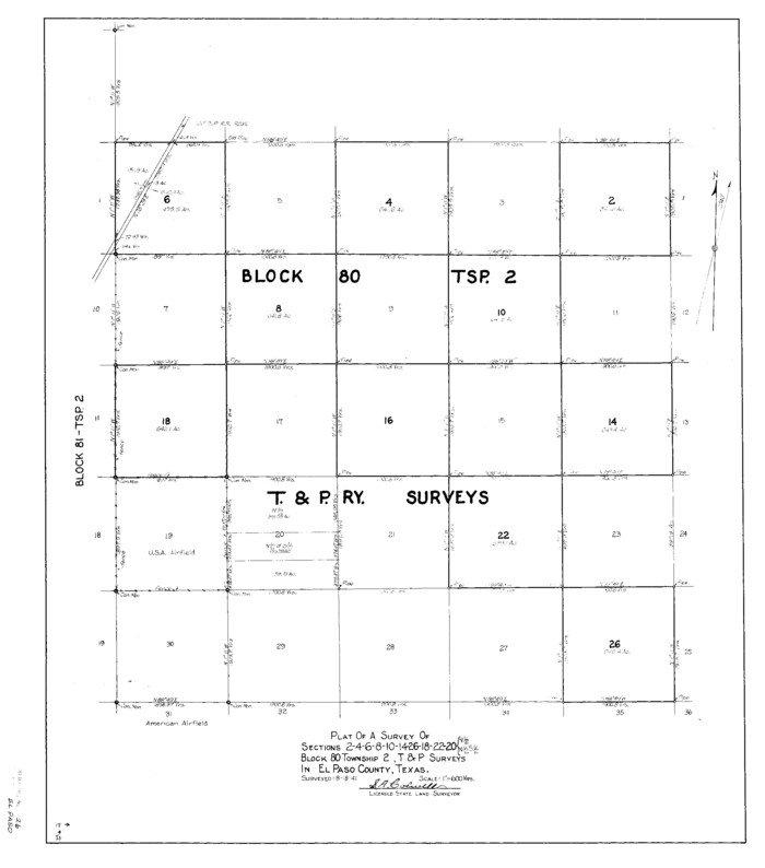 11457, El Paso County Sketch File 26, General Map Collection