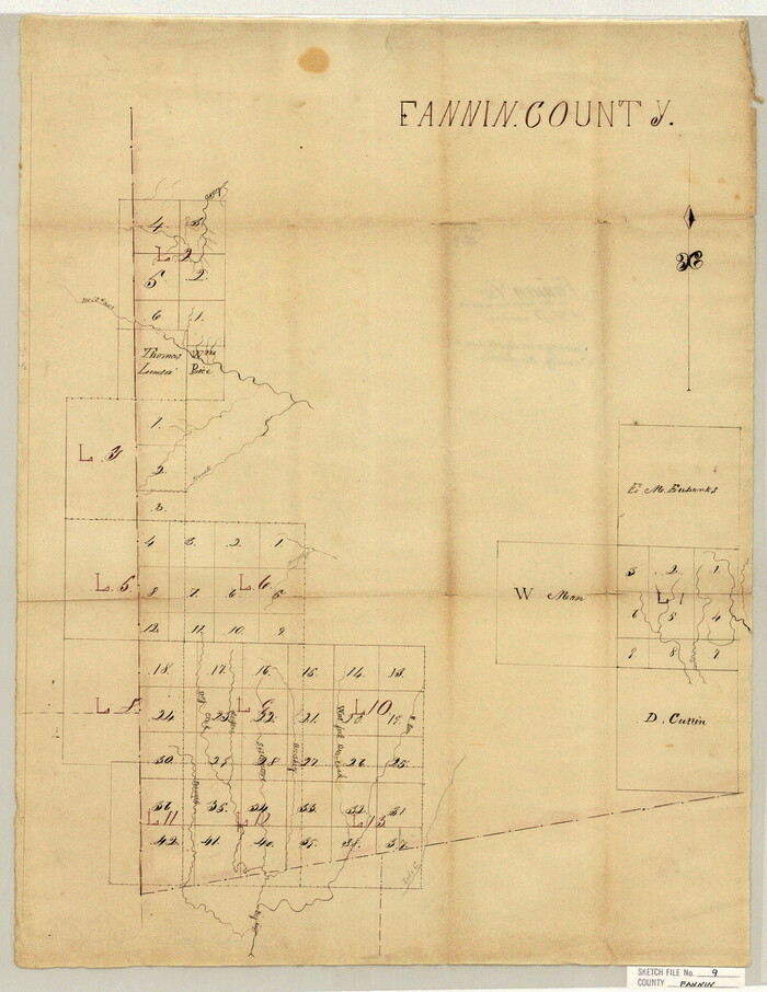 11470, Fannin County Sketch File 9, General Map Collection