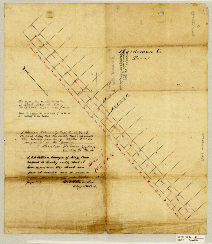 11492, Foard County Sketch File 9, General Map Collection