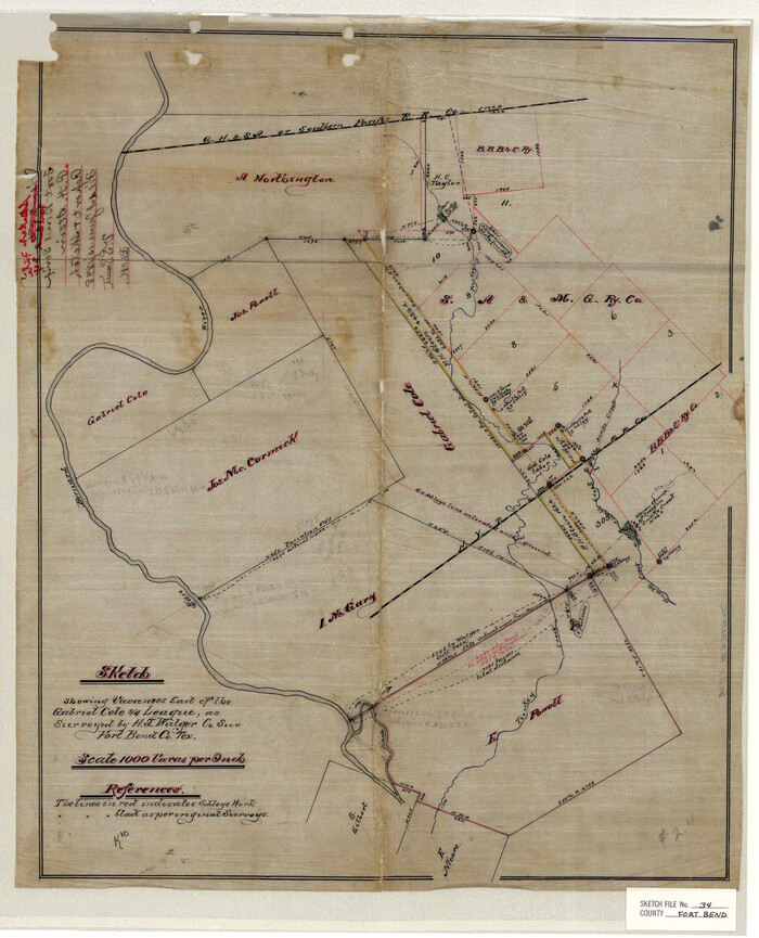 11514, Fort Bend County Sketch File 34, General Map Collection