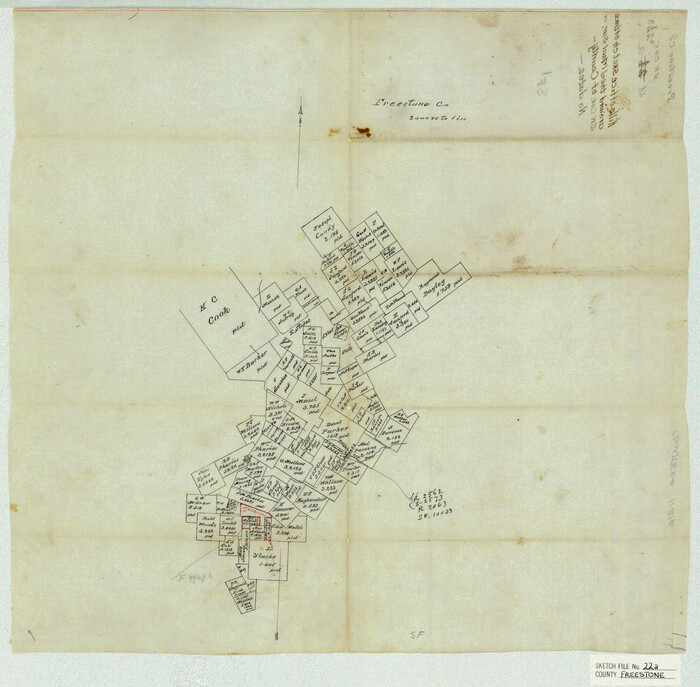 11516, Freestone County Sketch File 22a, General Map Collection