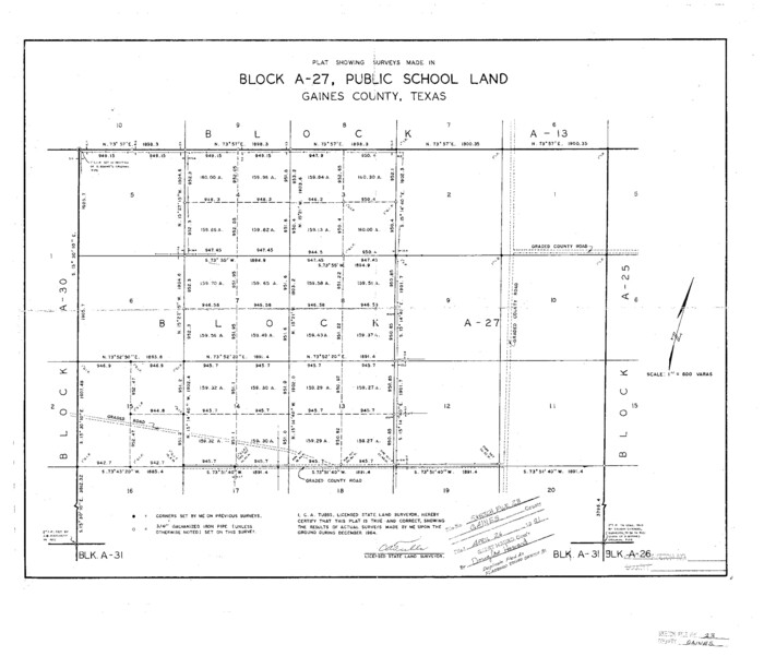 11529, Gaines County Sketch File 23, General Map Collection