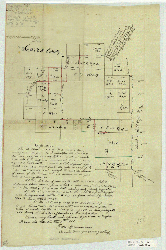11550, Garza County Sketch File D, General Map Collection