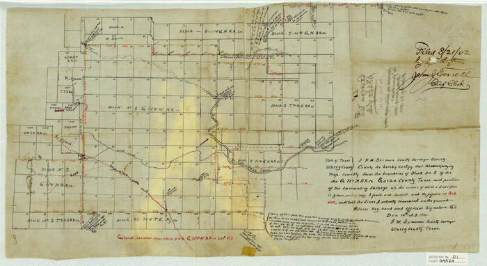 11551, Garza County Sketch File D1, General Map Collection