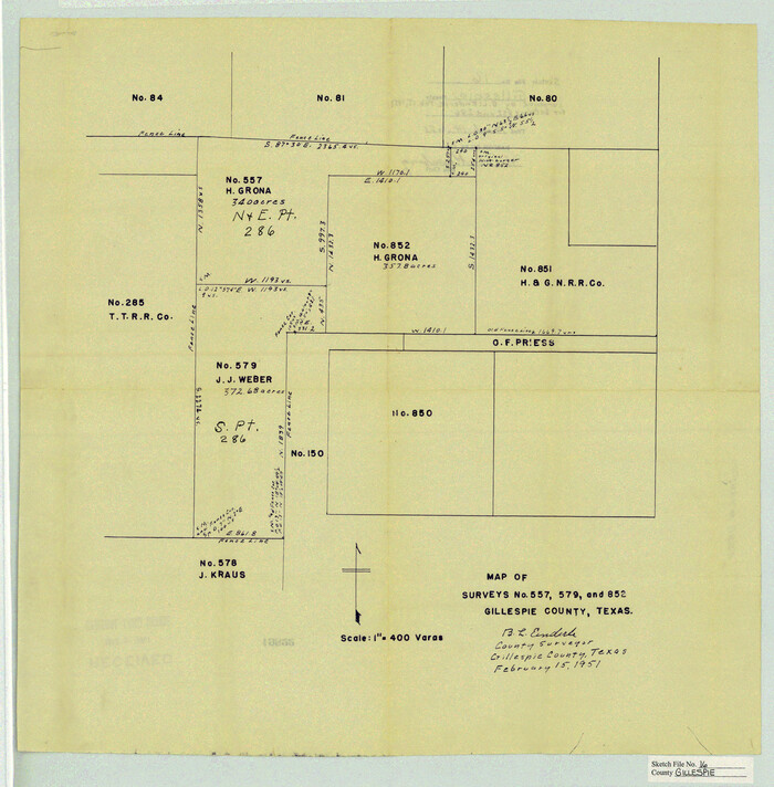 11557, Gillespie County Sketch File 16, General Map Collection