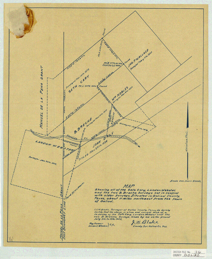 11571, Goliad County Sketch File 36, General Map Collection