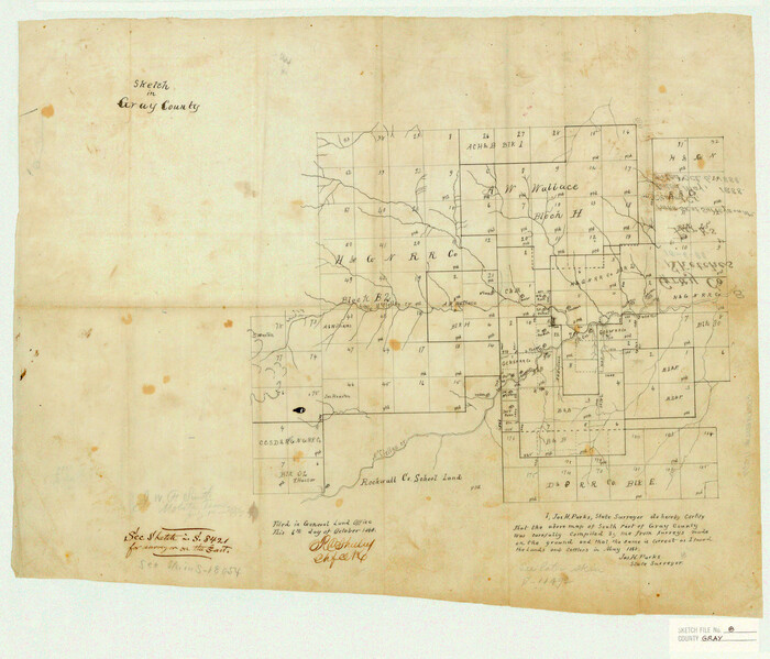 11577, Gray County Sketch File 8, General Map Collection
