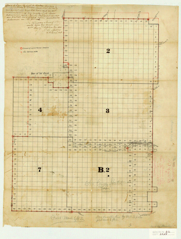 11579, Gray County Sketch File B2, General Map Collection