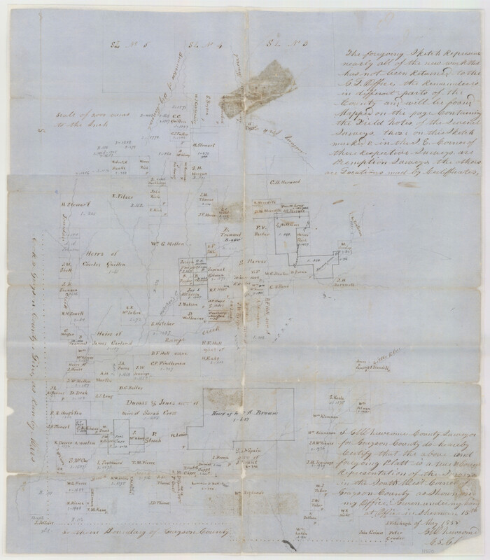 11580, Grayson County Sketch File 3a, General Map Collection