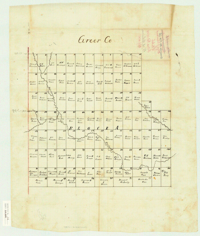 11585, Greer County Sketch File 12, General Map Collection