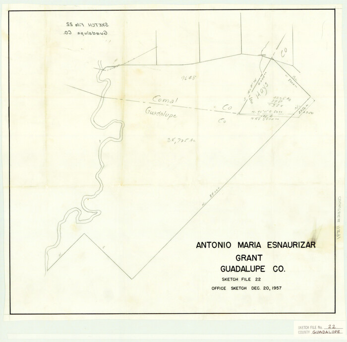 11591, Guadalupe County Sketch File 22, General Map Collection