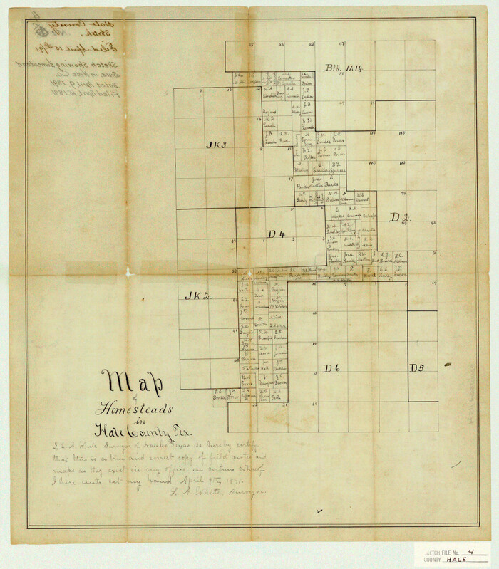11594, Hale County Sketch File 4, General Map Collection