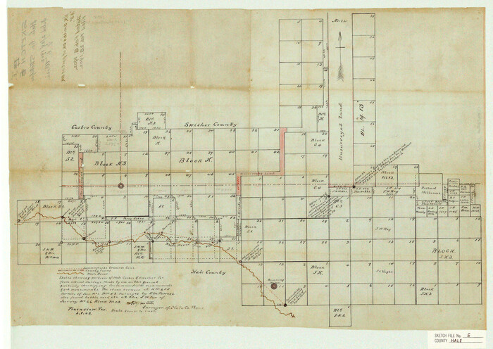 11601, Hale County Sketch File E, General Map Collection