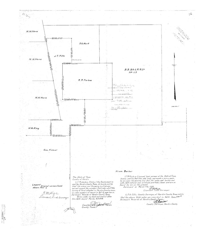 11641, Hardin County Sketch File 69, General Map Collection
