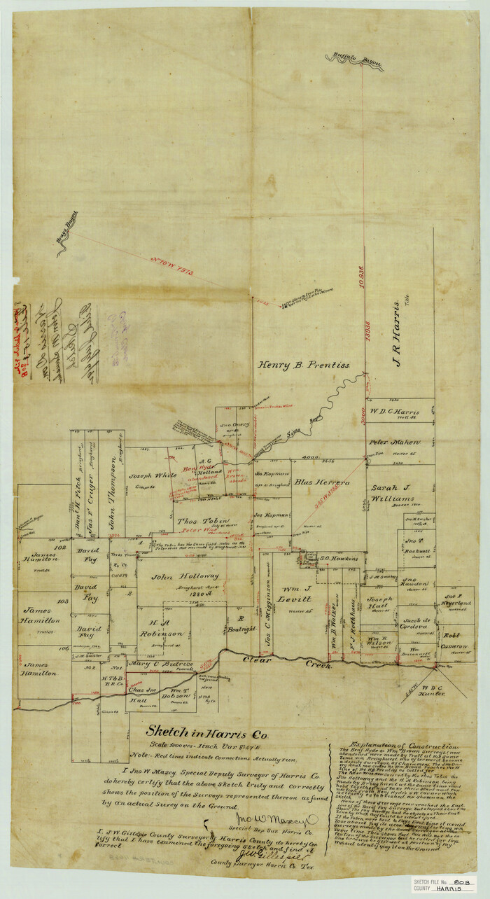 11668, Harris County Sketch File 80b, General Map Collection