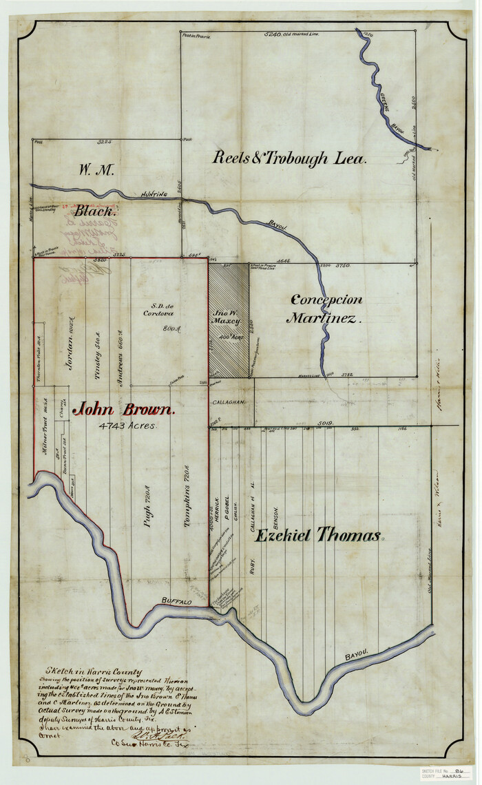 11674, Harris County Sketch File 86, General Map Collection