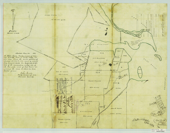 11694, Harrison County Sketch File 21, General Map Collection