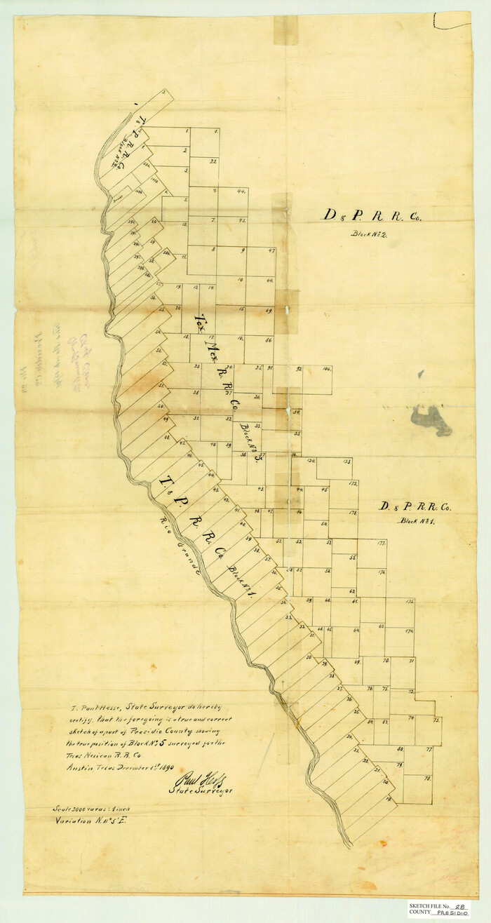 11709, Presidio County Sketch File 28, General Map Collection