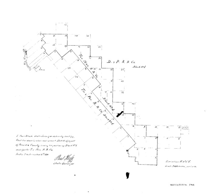 11710, Presidio County Sketch File 28A, General Map Collection