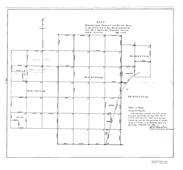 11718, Presidio County Sketch File 63, General Map Collection