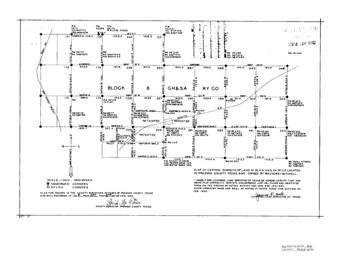 11724, Presidio County Sketch File 86, General Map Collection