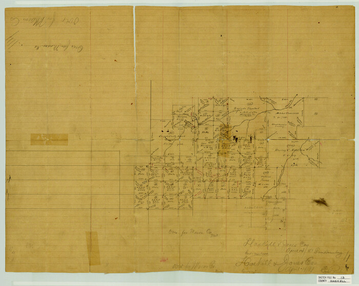 11741, Haskell County Sketch File 12, General Map Collection