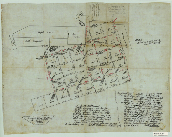 11743, Haskell County Sketch File 20, General Map Collection
