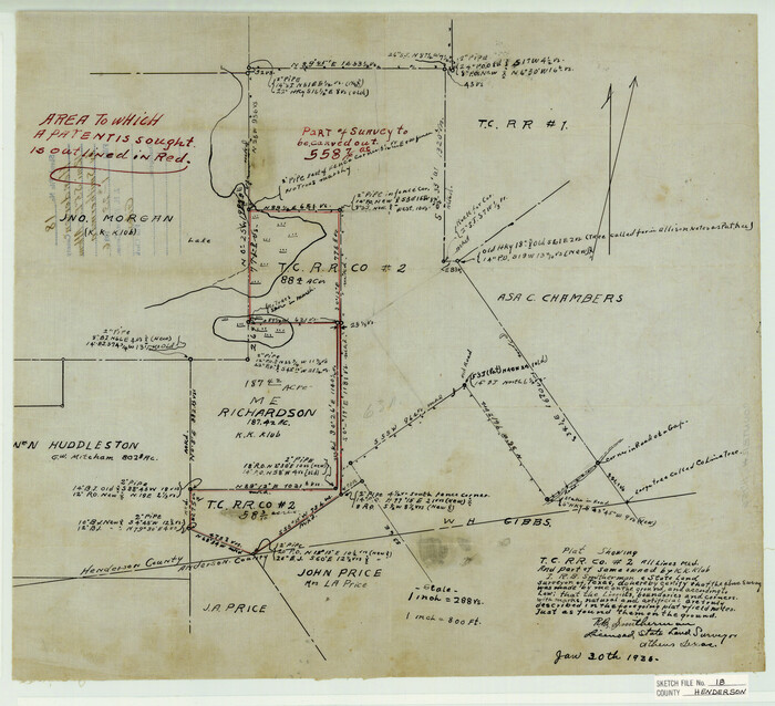 11756, Henderson County Sketch File 18, General Map Collection