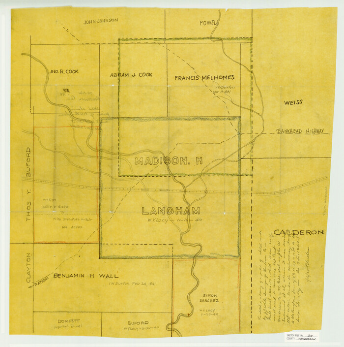 11757, Henderson County Sketch File 20, General Map Collection