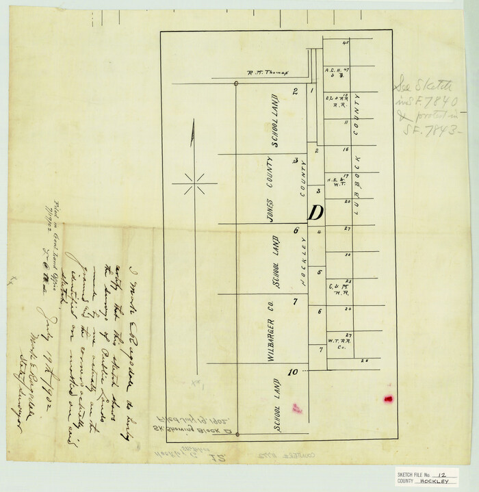11772, Hockley County Sketch File 12, General Map Collection