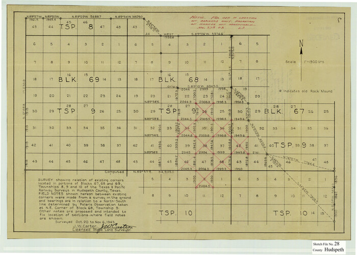 11803, Hudspeth County Sketch File 28, General Map Collection