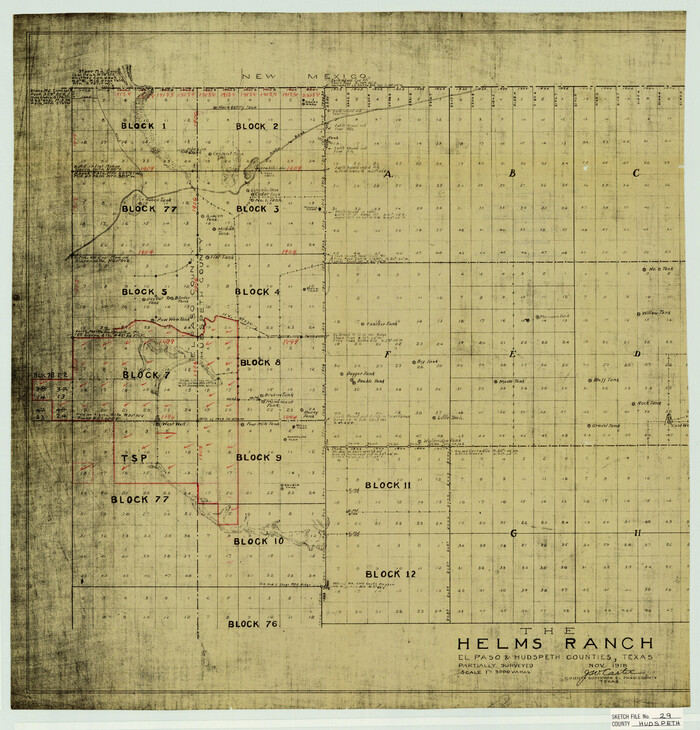 11804, Hudspeth County Sketch File 29, General Map Collection
