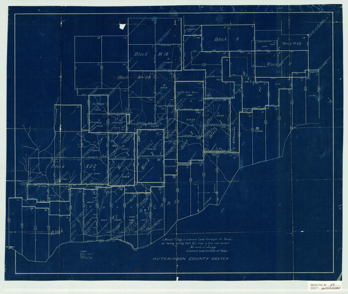 11817, Hutchinson County Sketch File 27, General Map Collection