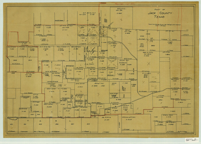 11829, Jack County Sketch File 30, General Map Collection