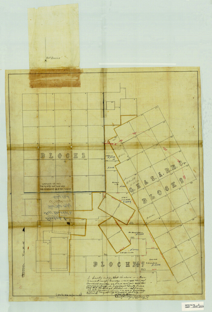 11855, Jeff Davis County Sketch File 1, General Map Collection
