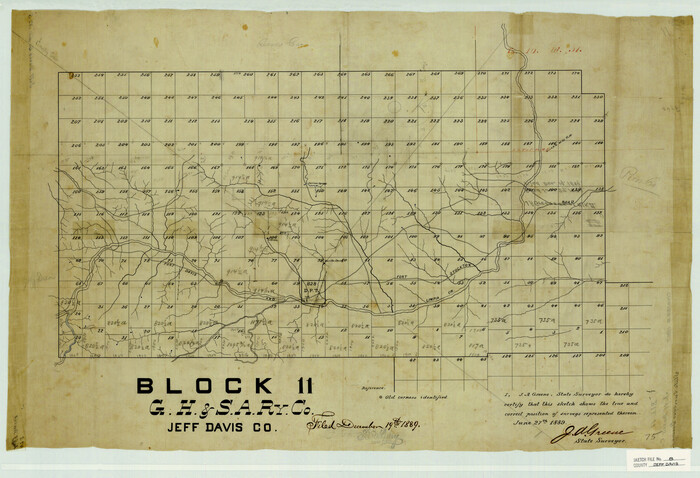 11857, Jeff Davis County Sketch File 8, General Map Collection