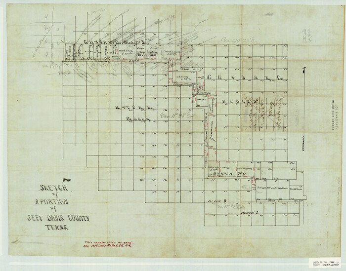 11867, Jeff Davis County Sketch File 42, General Map Collection