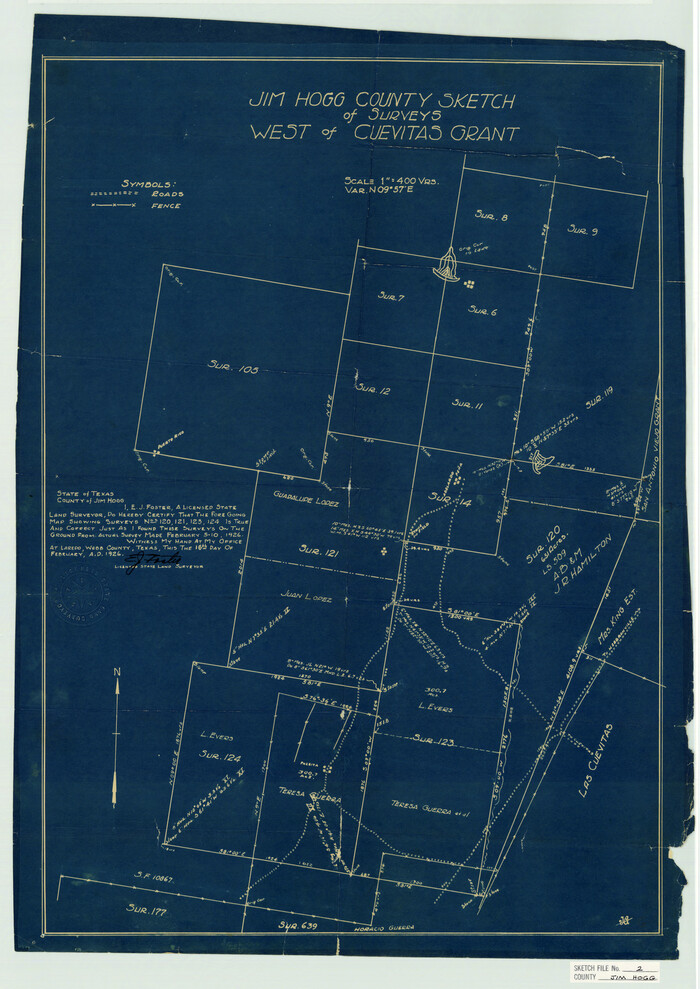 11884, Jim Hogg County Sketch File 2, General Map Collection