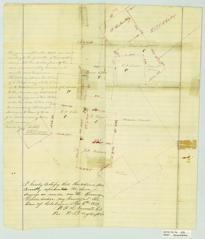 11891, Johnson County Sketch File 22, General Map Collection