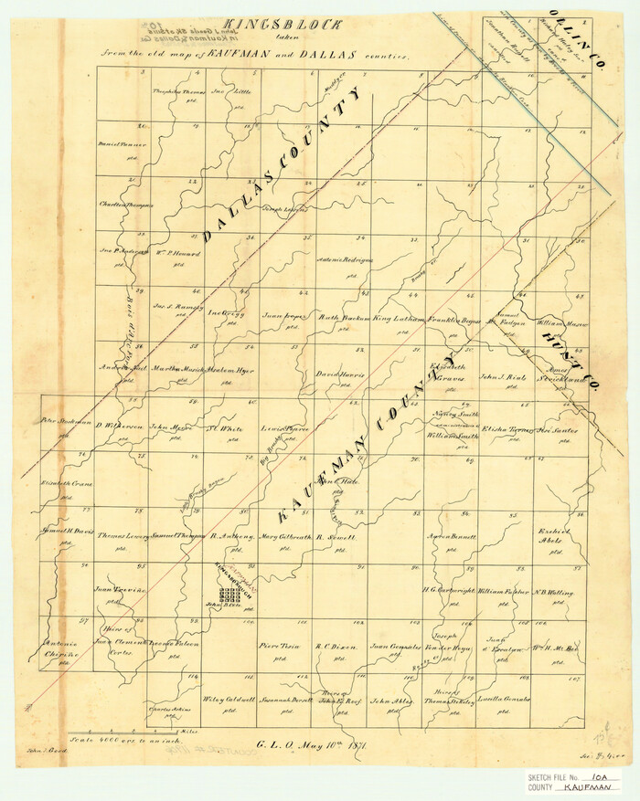 11906, Kaufman County Sketch File 10a, General Map Collection