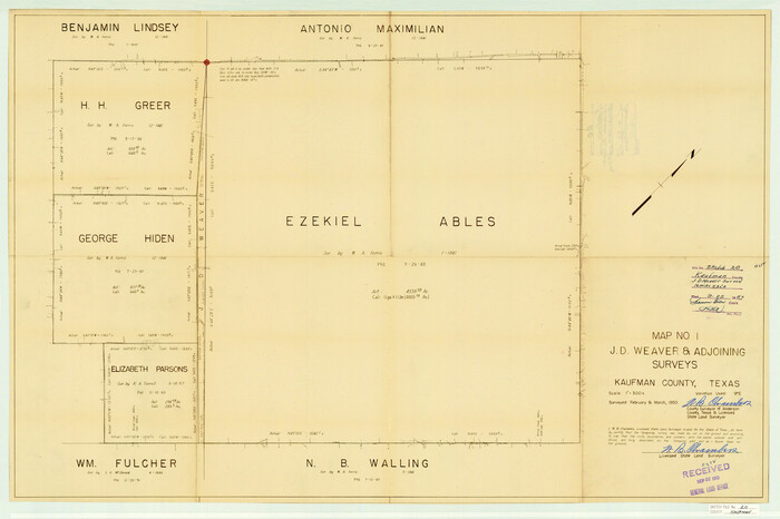 11908, Kaufman County Sketch File 20, General Map Collection