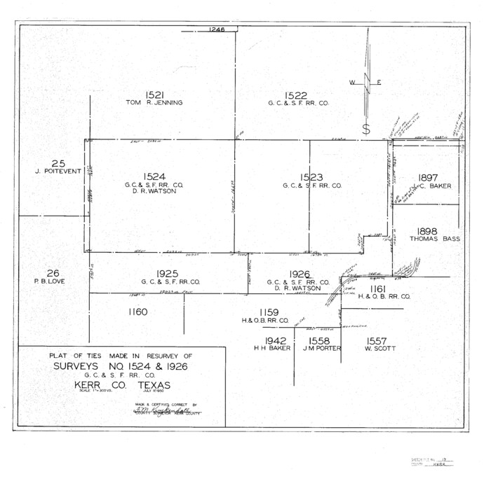 11920, Kerr County Sketch File 17, General Map Collection