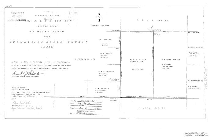 11990, La Salle County Sketch File 51, General Map Collection