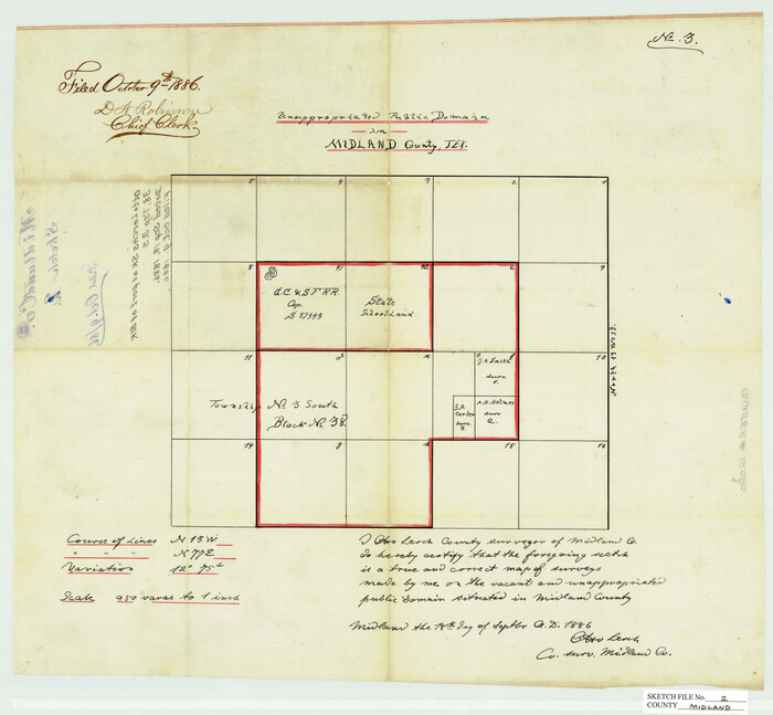 12080, Midland County Sketch File 2, General Map Collection