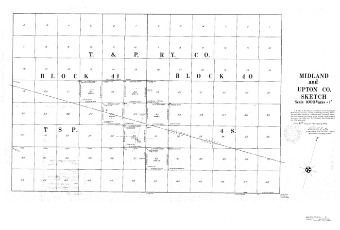 12085, Midland County Sketch File 9, General Map Collection
