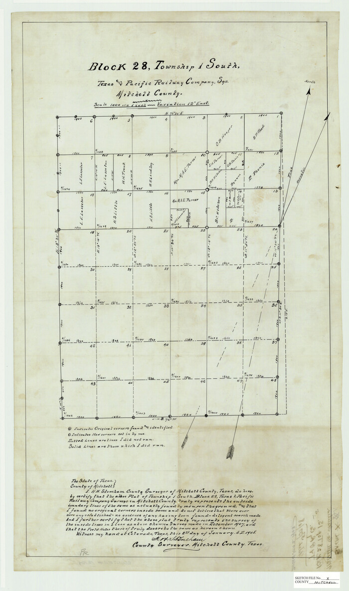12104, Mitchell County Sketch File X, General Map Collection