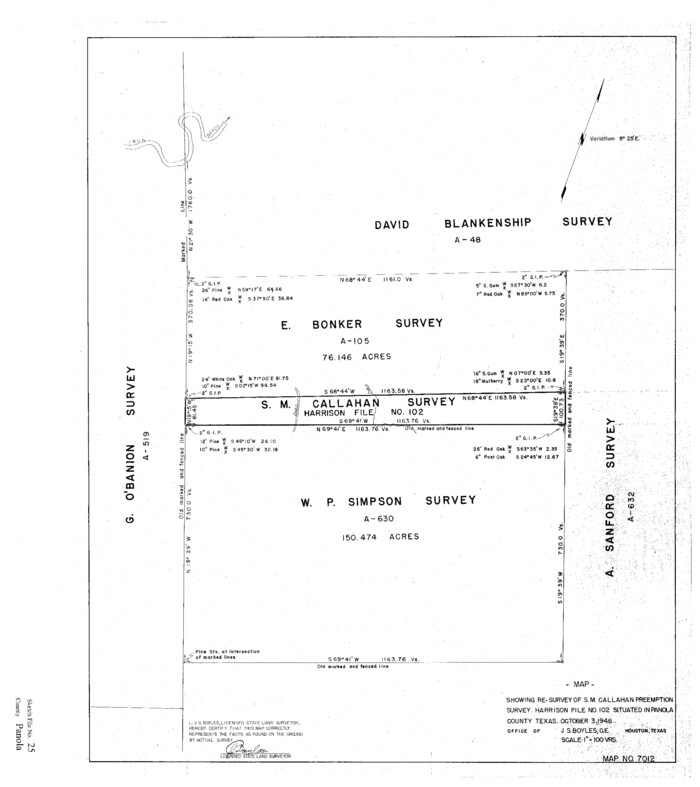 12140, Panola County Sketch File 25, General Map Collection